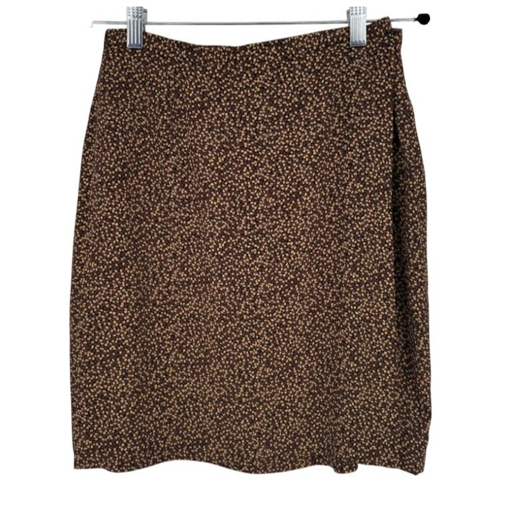 Vintage Banana Republic Womens Y2K Wrap Pencil Skirt Size 6 Brown Preppy 90s